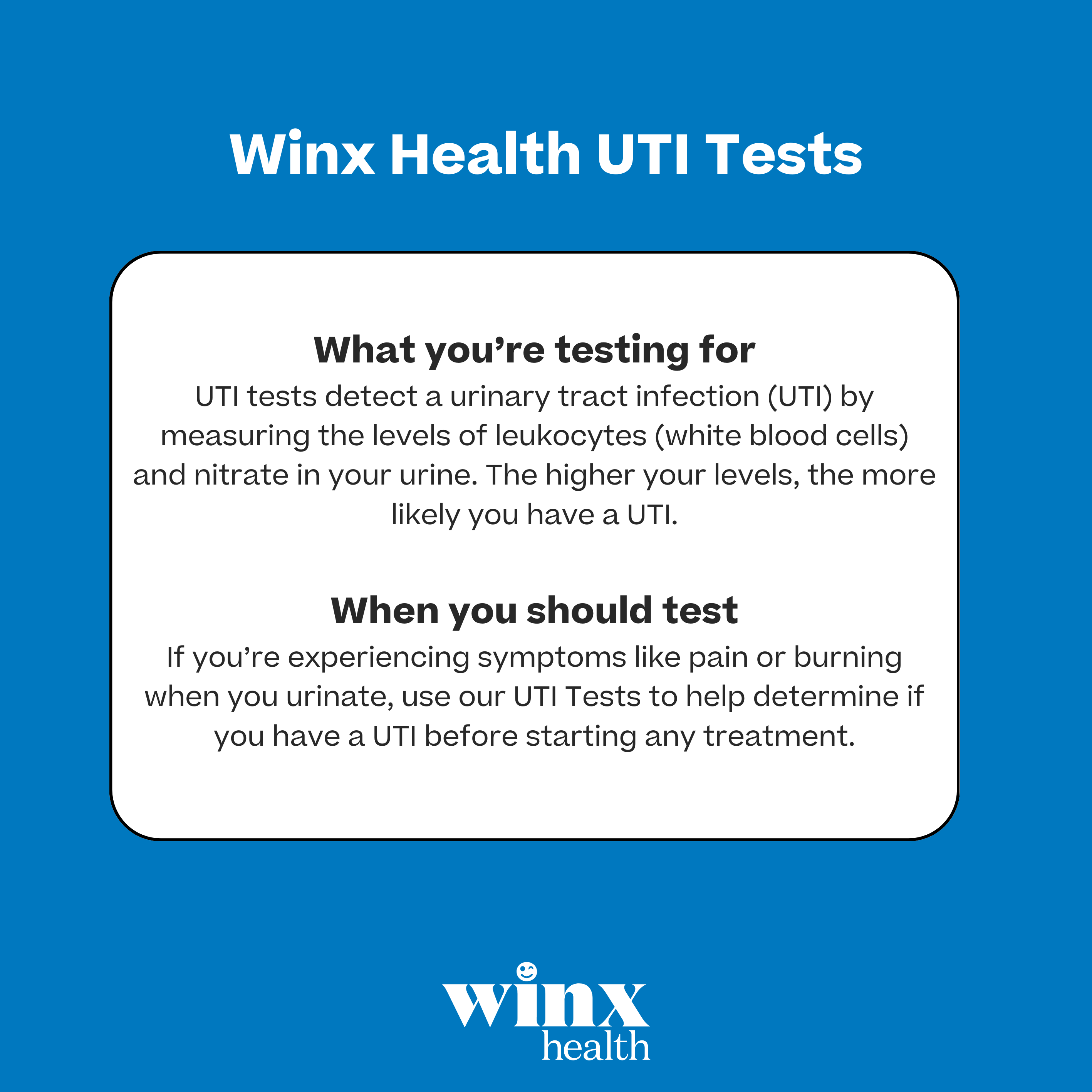 UTI Test + Treat | Winx Health (formerly known as Stix)